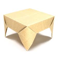 How To Make A Square Origami Table Http Www Origami Make Org Origami Table Square Php Origami Crafts Origami Furniture Origami Art