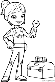 *free* shipping on qualifying offers. Mechanic Gabby From Blaze And The Monster Machines Coloring Page Coloringall