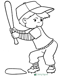Printable coloring and activity pages are one way to keep the kids happy (or at least occupie. Baseball Coloring Pages