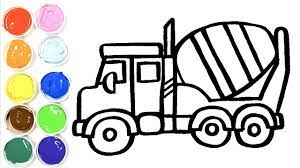 Dessiner Un Camion Betonniere Pour Bebe Coloriage Camion Pour Bebe Youtube