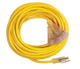 50-ft 12/3 Outdoor Extension Cord with 3 Grounded Outlets and Lighted End, Yellow Mastercraft
