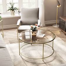 When you first buy the round glass coffee table, you might be impressed by how elegant it is. Round Glass Coffee Table Living Room Table Table Decor Living Room Glass Coffee Table Decor