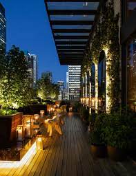 Bhdm Presents An Amazing Rooftop Bar Overlooking Midtown Manhattan Rooftop Bar Design Rooftop Restaurant Rooftop Bar