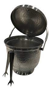 They are mostly used for a large number of bottled drinks, usually at a backyard party. Mid Century Modern Gailstyn Products Hammered Aluminum Insulated Ice Bucket With Tongs Chairish