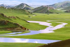 Beautiful Landscape With Mountains And Bayinbuluke Grassland In Xinjiang China Plants Nature Stock Photo 276698896