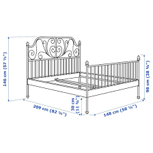 Leirvik Estructura Cama Blanco 140x200 Cm Ikea Camas De Hierro Camas Camas Metalicas