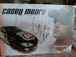 NASCAR Driver CASEY MEARS Autographed Signed 2002 Busch Schedule.7+11