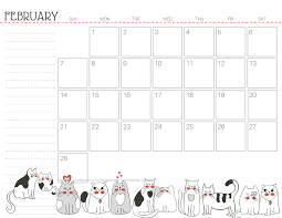 We may have a february 2021 printable calendar to keep our diary, note important events, or record events to which we will participate. Printable 2021 Cat Calendar And More Cute Freebies For You