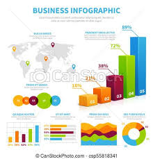 Business Infographic Vector Template With 3d Chart Graphs And Diagrams Data Visualization Financial Concept