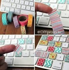 Decorate Your Computer Keyboard Diy Washi Washi Tape Diy Crafty Diy