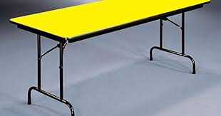 High Pressure Folding Table In Yellow 18 In X 48 In Yellow Folding Table Table Furniture Home Kitchens