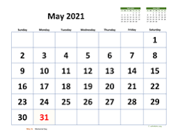 2021 calendar 2021 month week day planners. May 2021 Calendar With Bigger Boxes Wikidates Org