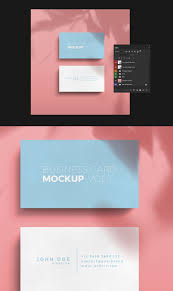 Shadow Overlay Business Card Mockup Business Card Mock Up Business Cards Mockup Psd Modern Business Cards