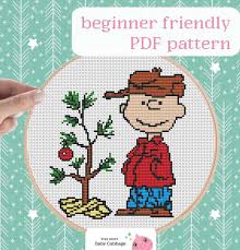 Maybe you would like to learn more about one of these? Needlecrafts Yarn Disney S Snoopy Christmas Tree Cross Stitch Pattern Embroidery Cross Stitch