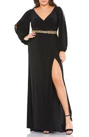 Amelia high low fitted ball dress in black s8 express courier nz wide! Women S Long Sleeve Formal Dresses Nordstrom