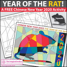 Click the link below to open a pdf printable design coloring page: Chinese New Year Rat Crafts For Kids