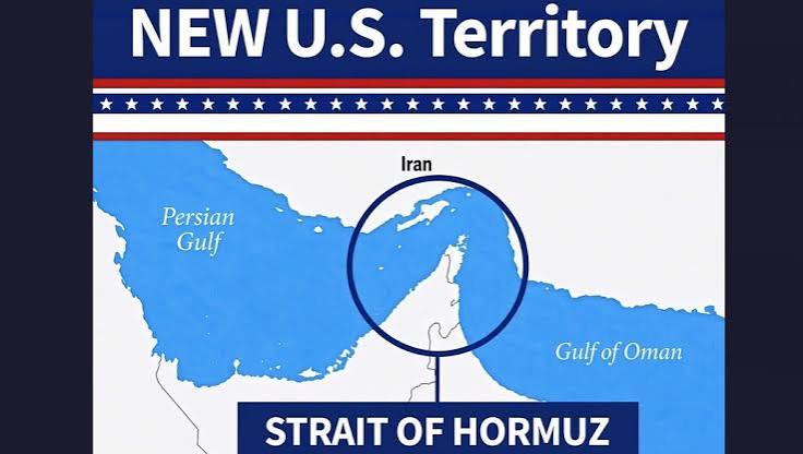 President Trump Posts Map Labeling Strait of Hormuz 'New US Territory' - The Media Line