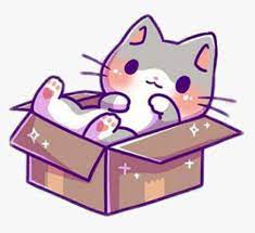 Cat Neko Kawaii Kawaii Cat In A Box Hd Png Download Is Free Transparent Png Image To Explore More Simil Cats Illustration Cat Drawing Kawaii Transparent