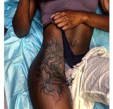 Tat On Dark Skin Pin Follow Missshi For More Bomb Pins Black Girls With Tattoos Dark Skin Tattoo Leg Tattoos Women