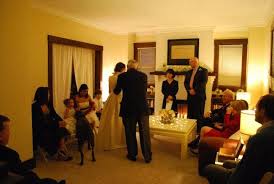 Tricia And Mark Married In 2020 Wedding Living Small Weddings Ceremony Home Wedding