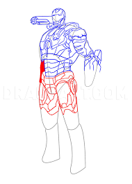 How To Draw War Machine, Step By Step, Drawing Guide, By Dawn - Dragoart
