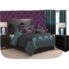 Purple is a color often related to royalty, passion, wisdom, feminine, romantic, luxury and mystery. Teal Purple And Black Bedroom Black Bedroom Bedroom Turquoise Bedroom Decor
