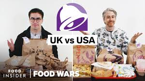 Find something new on the taco bell menu today! Us Vs Uk Taco Bell Food Wars Youtube