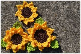 Erinnert ihr euch noch an meinem häkelrock mit den afrikanischen blumen? Sonnenblume Hakeln 3 Varianten Deko