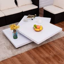 New Mtn G Square Rotating Coffee Table W 3 Layers 360 Degree Swivel Living Room Furniture Low Coffee Table Coffee Table Table