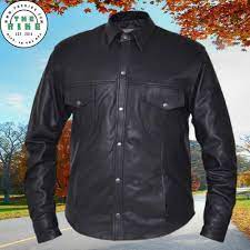 Men S Premium Cowhide Leather Motorcycle Shirt Jacket Gentleman Leather Jacket S 5xl Leather Jacket Men Motorcycles Shirt Shirt Jacket