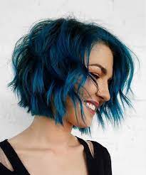 45 Chic Female Short Bob Haircut Ideas For Fine Hair Page 4 Of 45 Latest Fashion Trends For Woman Hair Color Unique Hair Color Blue Short Blue Hair