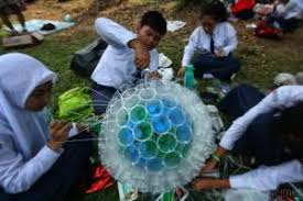 Tutorial membuat lampion terbang sendiri alat: Kreasi Lampion Pelajar Peringatan Hari Lingkungan Hidup Yogya Gudegnet