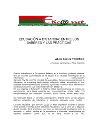 La ruta más corta entre españa y argentina es de según el planificador de ruta. Educacion A Distancia Entre Los Saberes Y Las Practicas