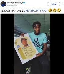 Check spelling or type a new query. Michy Batshuayi And Fifa 18 Joke Over Chelsea Star S Player Rating After He Scores Impressive Hat Trick Against Nottingham Forest