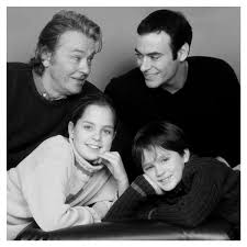 You believe in god, then you don't believe anymore and when you have a big problem, you pray anyway. ð€ð¥ðšð¢ð§ ðƒðžð¥ð¨ð§ On Instagram Alain Alongside His Children Anthony Anouchka And Alain Fabien Anouchka Delon