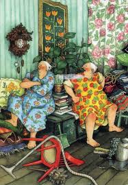 No lessons were learned and mistakes will be repeated. Inge Look Illustration Grannies Funny Art Inge Look Whimsical Art