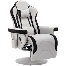 Merax High End Gray Fabric Reclining Gaming Chair Pp191982aae The Home Depot Modern Chairs Chair Upholstered Swivel Chairs