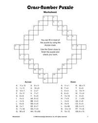Cross Number Puzzle Printable Multiplication Worksheets For Kids Multiplication Worksheets Maths Puzzles Math For Kids