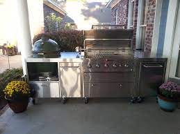 Large With Gas Grill Big Green Egg Table Gas Grill Outdoor Kitchen