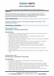 superintendent resume samples qwikresume