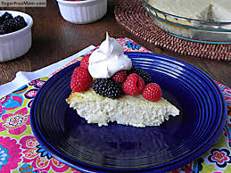 It is best if you cut back on the milk just a tad, makes it easier to cut out! Sugar Free Crustless Coconut Custard Pie Dairy Free Gluten Free Low Carb