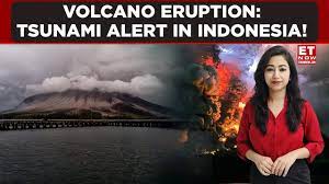Indonesia Volcano Eruption! More Than 11,000 Evacuated, Eruption Triggers Tsunami Alert | ET - YouTube