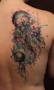 Watercolor Tattoo Jellyfish Tattoo Tattoo Artists Splatter Tattoo