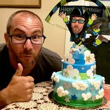 Indoor Skydiving Personalized Cake Topper, Parachute Party Custom Topper  for Adults F1