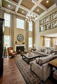 Image Result For Gallery Wall On Two Story Wall High Ceiling Living Room Tall Ceiling Living Room Luxury Living Room