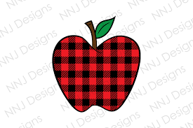 Download Buffalo Plaid Apple Svg Fruit Clipart Graphic By Nnj Designs Creative Fabrica