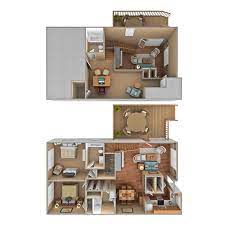 2 bath 2 bedroom loft. Two Bedroom Loft Apartment Floor Plans House Storey