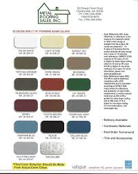 2018 metal roofing siding color chart metal roofing