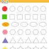 They include exercises on tracing, drawing, naming and identifying 2d shapes, recognizing the difference between 2d and 3d shapes, and comparing shapes to real life objects. 1