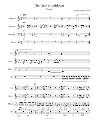 Print And Download In Pdf Or Midi The Final Countdown Mas Partituras En Www Igorescalona Es Arreglo Para Cua The Final Countdown Piano Tutorials Percussion